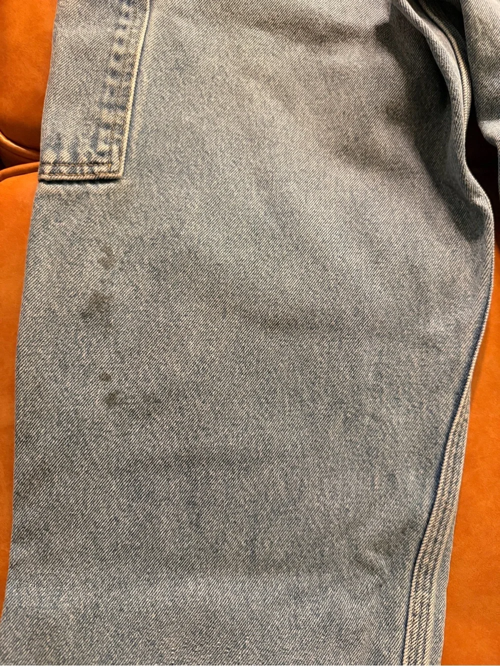 Carhartt Men's Blue Carpenter Cargo Work Jeans Pants